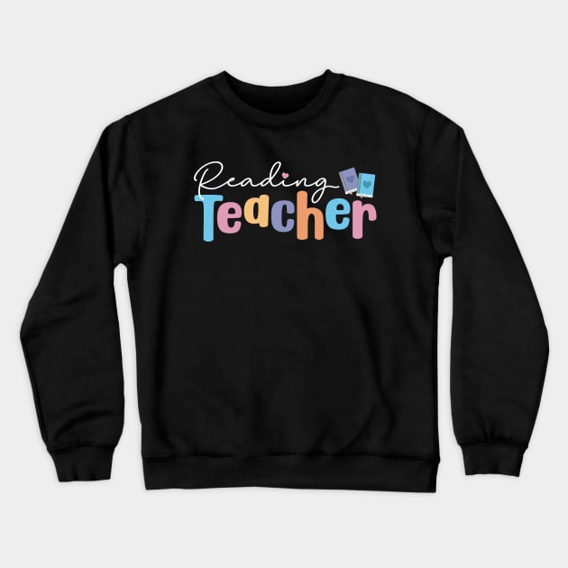 Reading Teacher Love Crewneck Sweatshirt by Meggie Nic